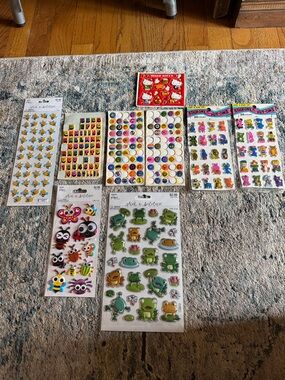 70s Vintage Puffy Animals & Characters Stickers Lot